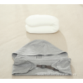 Airplane travel U-shape pillow with hood and blackout